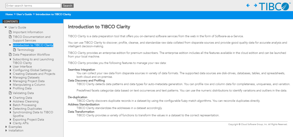 TIBCO Clarity
