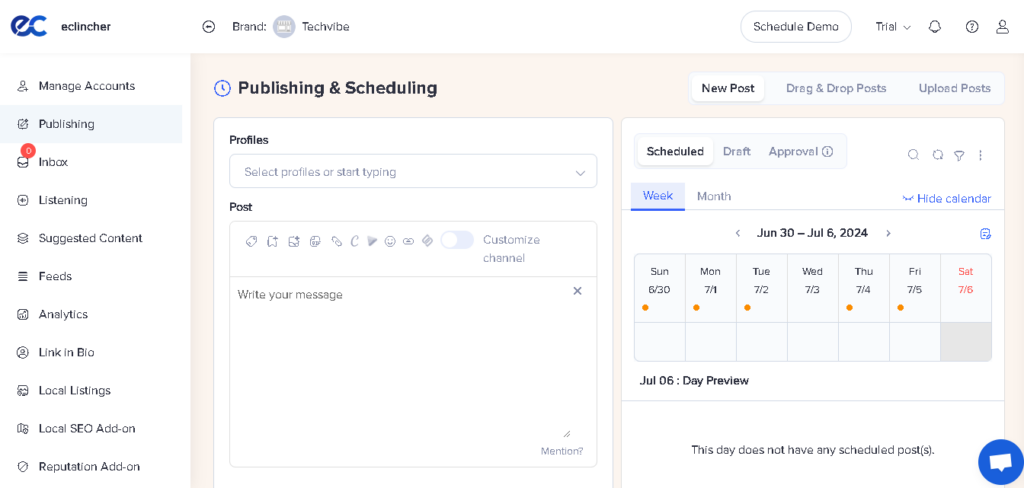 Social Media Scheduling Eclincher