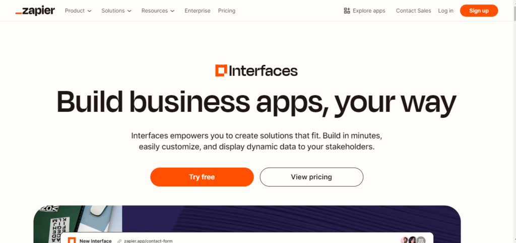 Zapier Interfaces