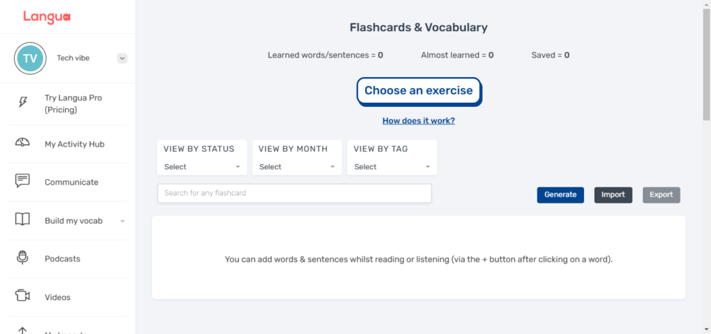 Pick a Flashcard Activity: